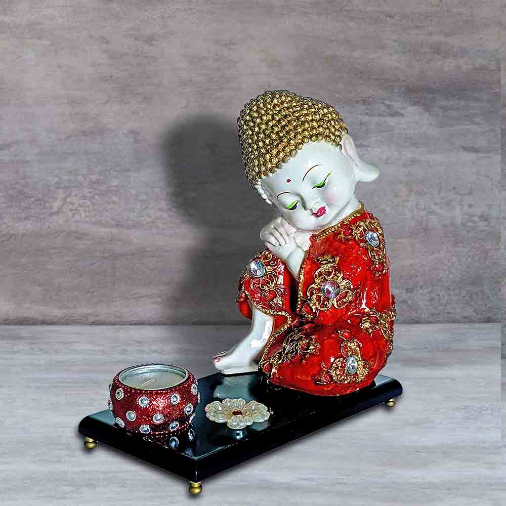 Baby Buddha Idol on Tray